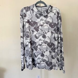 Simms Fishing Hoodie Solarflex UPF 50 White and Gray Camo Size L